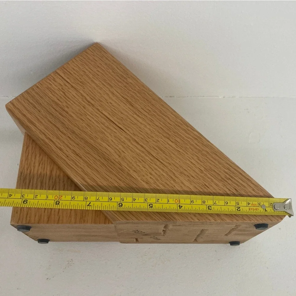 VTG Cutco 5 Slot Honey Oak Knife Block Homemaker Knife Block USA Made Cookware